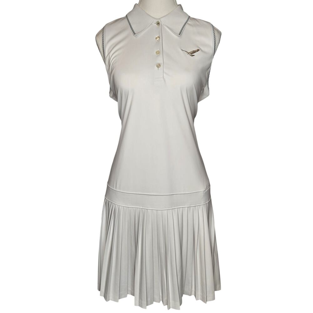 Pristine Peter Millar Ladies Golf Dress White Size L UPF50 35L 40B H78